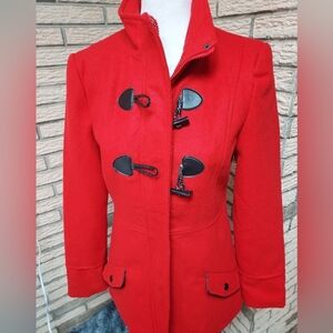 Rampage Women's Red Toggle Coat Sz Small